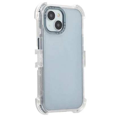 For iPhone 14 Slide Holster Matte Phone Case Back Clip Kickstand Sapphire
