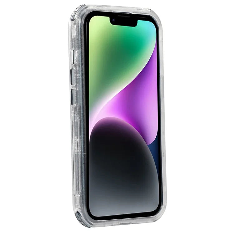 For iPhone 14 Slide Holster Matte Phone Case Back Clip Kickstand Sapphire