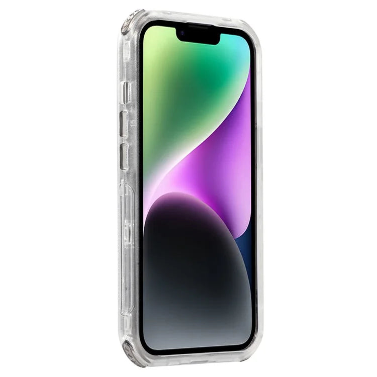 For iPhone 14 Slide Holster Matte Phone Case Back Clip Kickstand Black