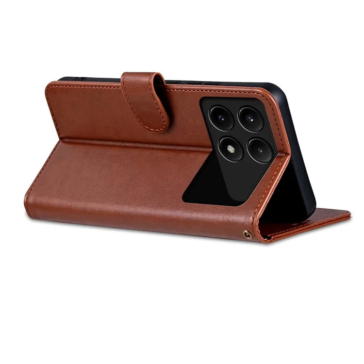 AZNS For Xiaomi Redmi K70E 5G / Poco X6 Pro 5G Sheepskin Texture Leather Case Phone Wallet