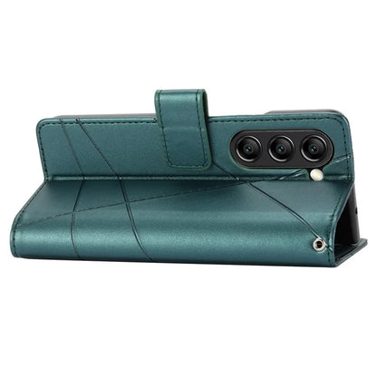 DF-06 For Samsung Galaxy Z Fold5 5G Leather Case Wallet Stand Cover Line Design