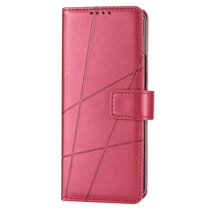 DF-06 For Samsung Galaxy Z Fold5 5G Leather Case Wallet Stand Cover Line Design