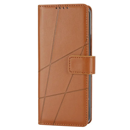 DF-06 For Samsung Galaxy Z Fold5 5G Leather Case Wallet Stand Cover Line Design