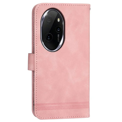 DIERFENG DF-03 for Honor 100 Pro 5G Leather Case Wallet Cover Lines Imprint