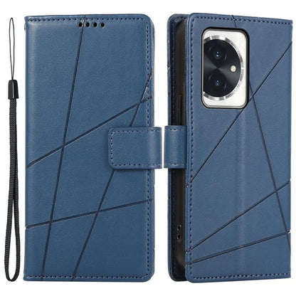 DF-06 For Honor 100 5G Leather Wallet Phone Case Line Pattern Imprinted