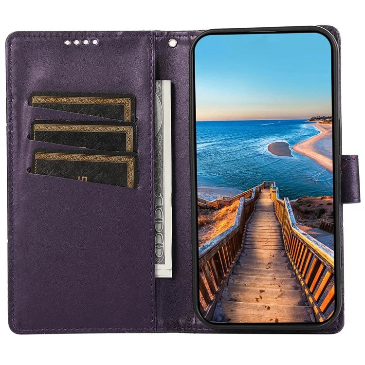 DF-06 For Honor 100 5G Leather Wallet Phone Case Line Pattern Imprinted