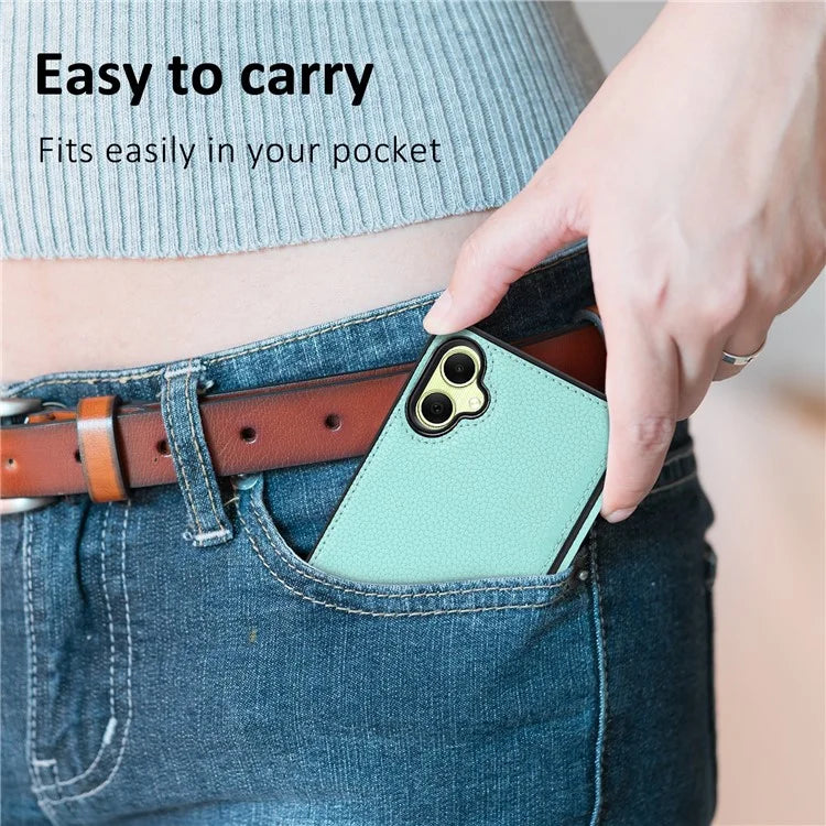 For Samsung Galaxy A05 4G Phone Case Lychee Grain Edge-Protected Cover