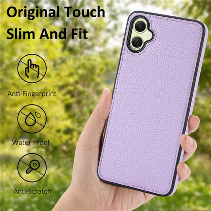 For Samsung Galaxy A05 4G Phone Case Lychee Grain Edge-Protected Cover