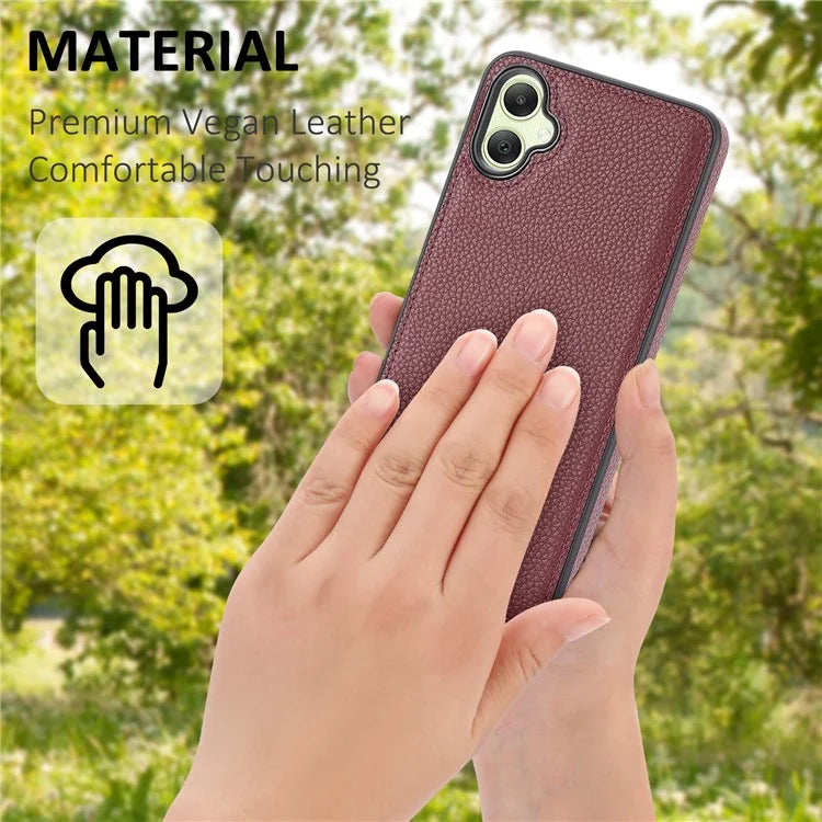 For Samsung Galaxy A05 4G Phone Case Lychee Grain Edge-Protected Cover