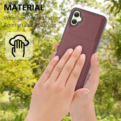 For Samsung Galaxy A05 4G Phone Case Lychee Grain Edge-Protected Cover