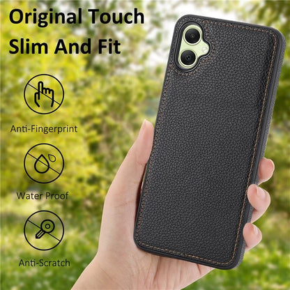 For Samsung Galaxy A05 4G Phone Case Lychee Grain Edge-Protected Cover
