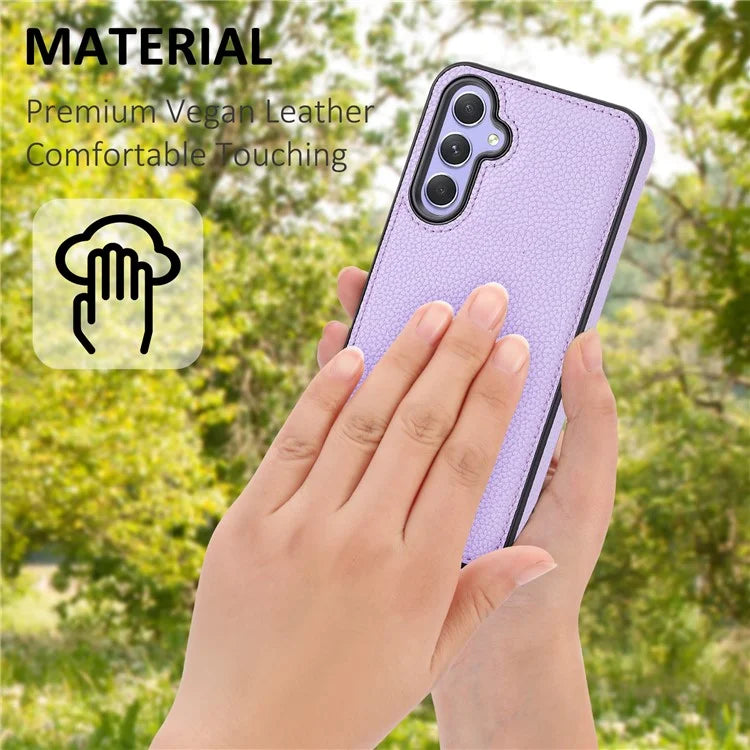 For Samsung Galaxy A25 5G (Global) (161.0 x 76.5 x 8.3mm) Lychee Grain Case Leather+TPU Phone Cover