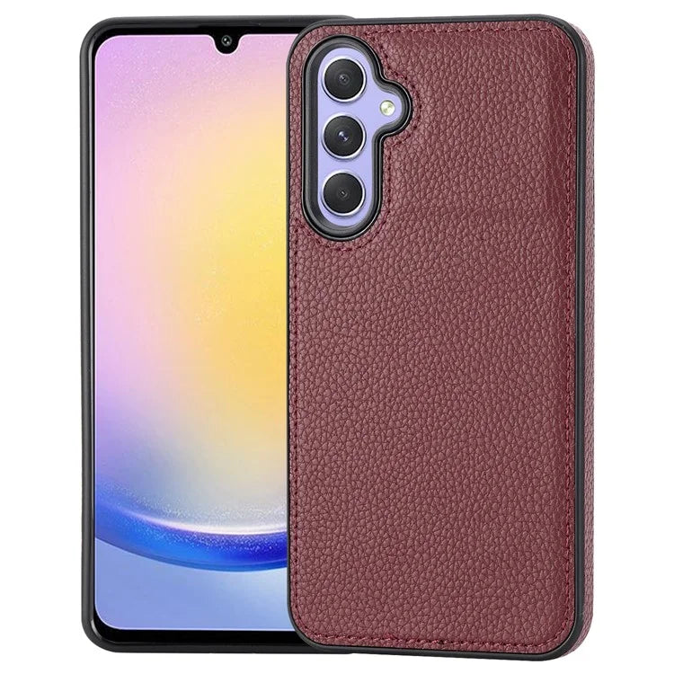 For Samsung Galaxy A25 5G (Global) (161.0 x 76.5 x 8.3mm) Lychee Grain Case Leather+TPU Phone Cover
