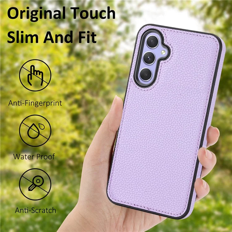 For Samsung Galaxy A05s 4G Lychee Texture Phone Case Leather+TPU Cover