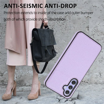 For Samsung Galaxy A05s 4G Lychee Texture Phone Case Leather+TPU Cover
