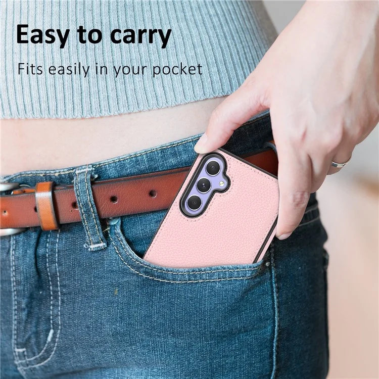 For Samsung Galaxy A05s 4G Lychee Texture Phone Case Leather+TPU Cover