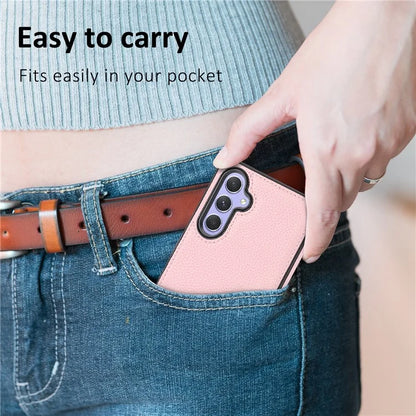 For Samsung Galaxy A05s 4G Lychee Texture Phone Case Leather+TPU Cover