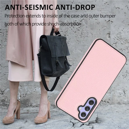 For Samsung Galaxy A05s 4G Lychee Texture Phone Case Leather+TPU Cover