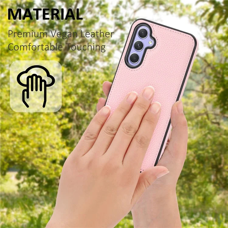 For Samsung Galaxy A05s 4G Lychee Texture Phone Case Leather+TPU Cover
