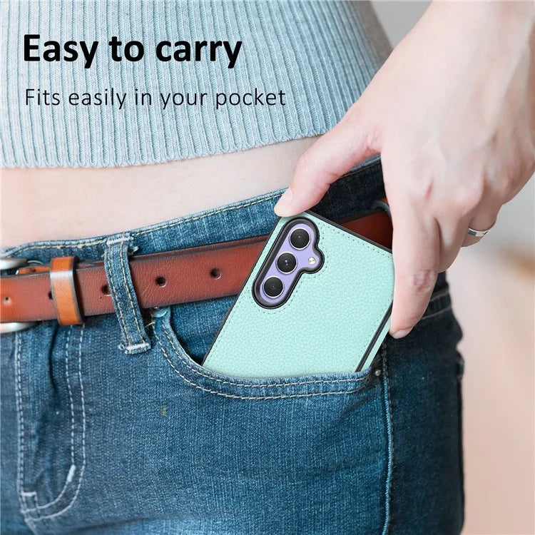 For Samsung Galaxy A05s 4G Lychee Texture Phone Case Leather+TPU Cover