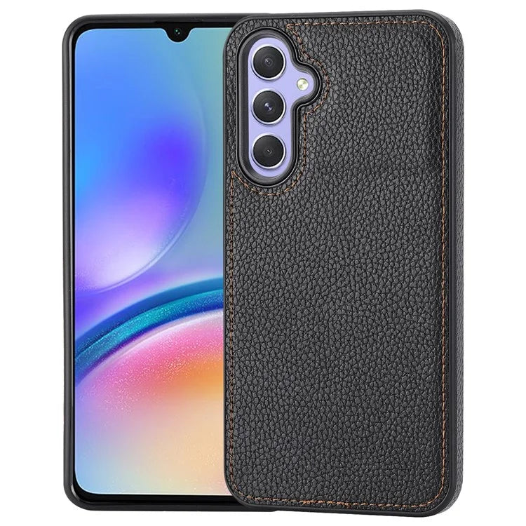 For Samsung Galaxy A05s 4G Lychee Texture Phone Case Leather+TPU Cover