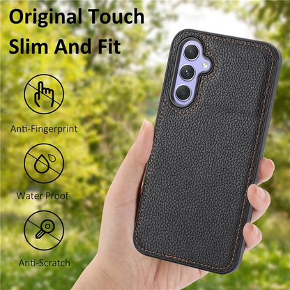 For Samsung Galaxy A05s 4G Lychee Texture Phone Case Leather+TPU Cover