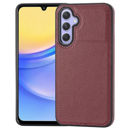 For Samsung Galaxy A15 5G Phone Case Lychee Texture Leather Coated TPU Cover