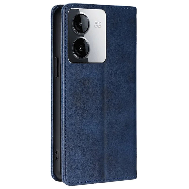 For vivo iQOO Z8x 5G / Y78t 5G Case Magnetic Auto Closing PU Leather+TPU Mobile Phone Stand Cover