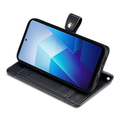 For vivo iQOO 12 5G Zipper Pocket Phone Case with 6-Card Holder PU Leather Crossbody Cover