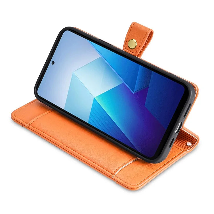 For vivo iQOO 12 5G Zipper Pocket Phone Case with 6-Card Holder PU Leather Crossbody Cover