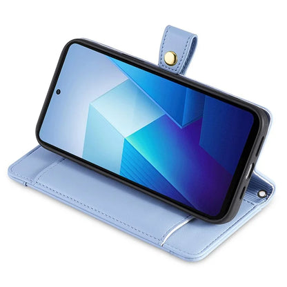 For vivo iQOO 12 5G Zipper Pocket Phone Case with 6-Card Holder PU Leather Crossbody Cover