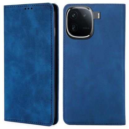 Leather Case for vivo iQOO 12 5G Folding Stand Cover with Card Slots