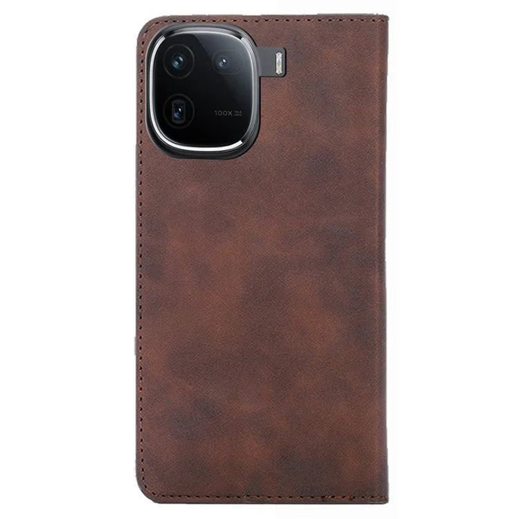 Leather Case for vivo iQOO 12 5G Folding Stand Cover with Card Slots