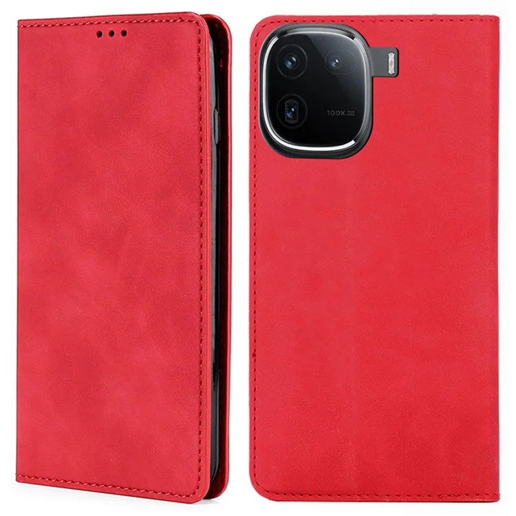 Leather Case for vivo iQOO 12 5G Folding Stand Cover with Card Slots