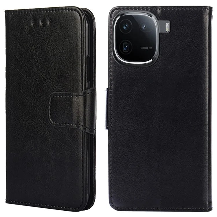 Case Collection for vivo iQOO 12 Pro 5G Leather Folio Flip Cover Magnetic Closure Stand