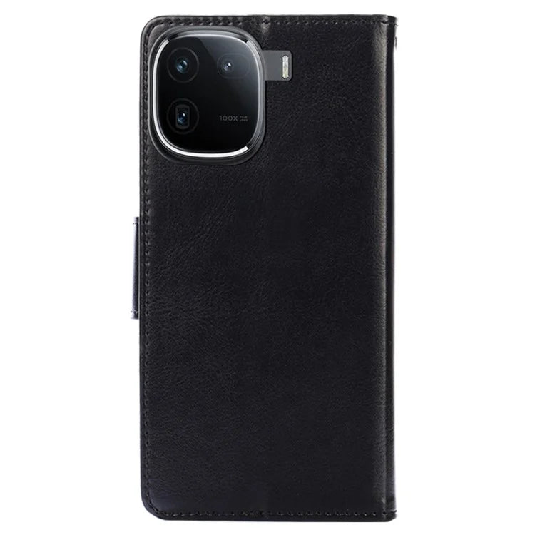 Case Collection for vivo iQOO 12 Pro 5G Leather Folio Flip Cover Magnetic Closure Stand
