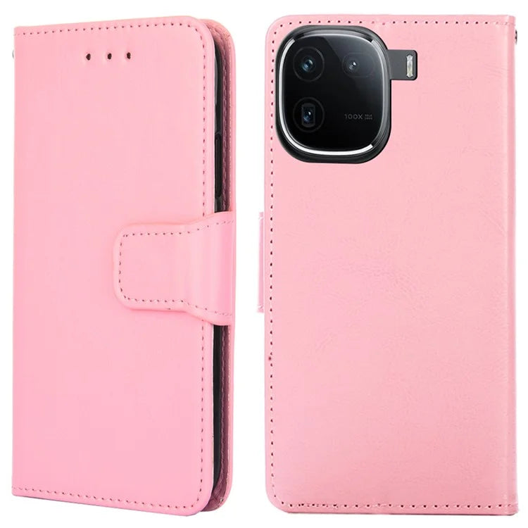 Case Collection for vivo iQOO 12 Pro 5G Leather Folio Flip Cover Magnetic Closure Stand