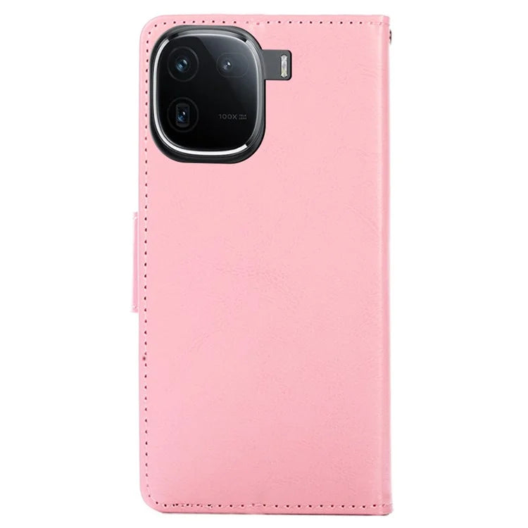 Case Collection for vivo iQOO 12 Pro 5G Leather Folio Flip Cover Magnetic Closure Stand