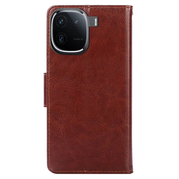 Case Collection for vivo iQOO 12 Pro 5G Leather Folio Flip Cover Magnetic Closure Stand
