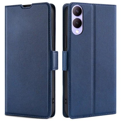 Case for vivo Y17s 4G Leather Folio Phone Cover with Card Slots Magnetic Protection