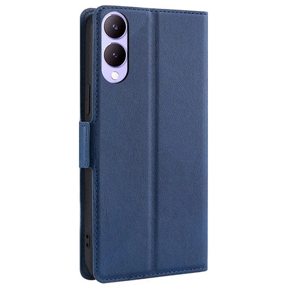 Case for vivo Y17s 4G Leather Folio Phone Cover with Card Slots Magnetic Protection