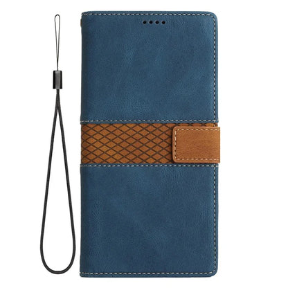 For Samsung Galaxy A35 5G Leather Case Grid Splicing Stand Wallet Phone Cover