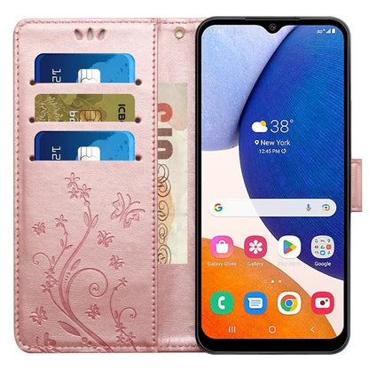 For Samsung Galaxy A55 5G Butterfly Leather Case Phone Cover with Stand Wallet