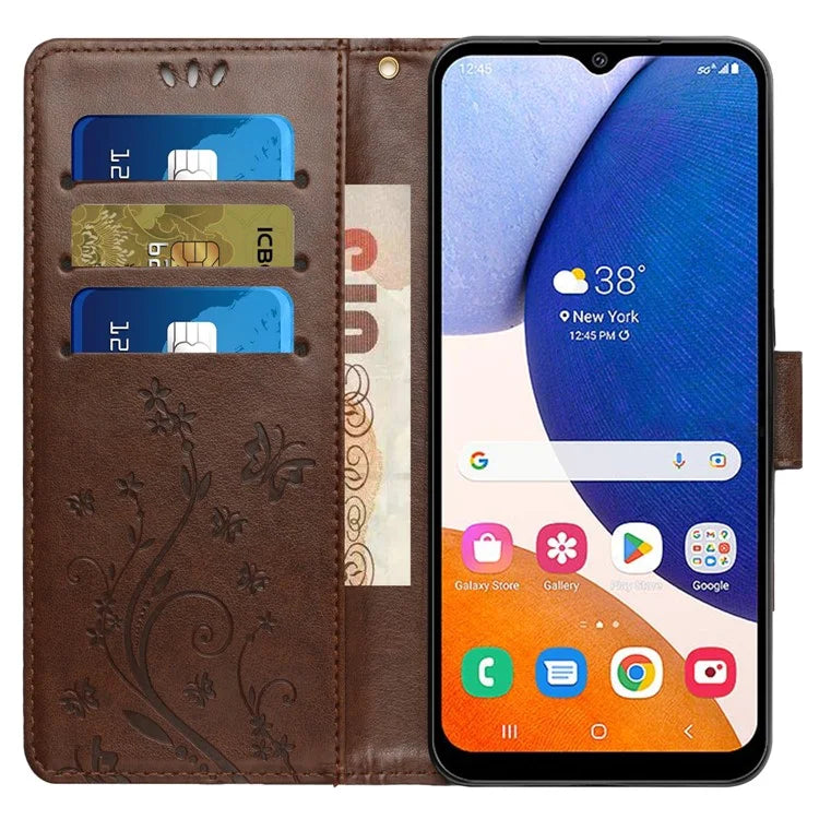 For Samsung Galaxy A55 5G Butterfly Leather Case Phone Cover with Stand Wallet