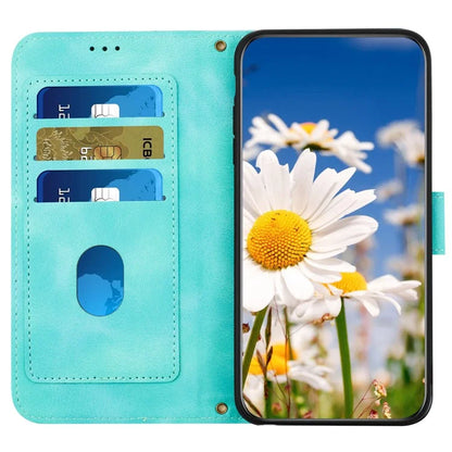 For Samsung Galaxy A05 4G Flower Leather Case with Card Holder Stand