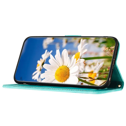 For Samsung Galaxy A05 4G Flower Leather Case with Card Holder Stand