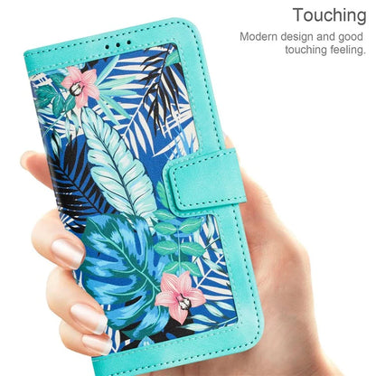 For Samsung Galaxy A05 4G Flower Leather Case with Card Holder Stand