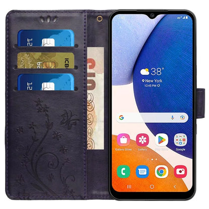 For Samsung Galaxy A35 5G Leather Case Wallet Phone Cover with Butterfly Pattern