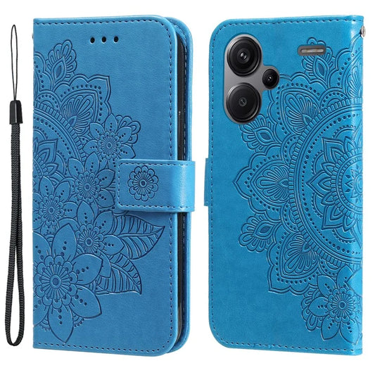 For Xiaomi Redmi Note 13 Pro+ 5G Case with Stand Blossoming Flower Leather Wallet Cover