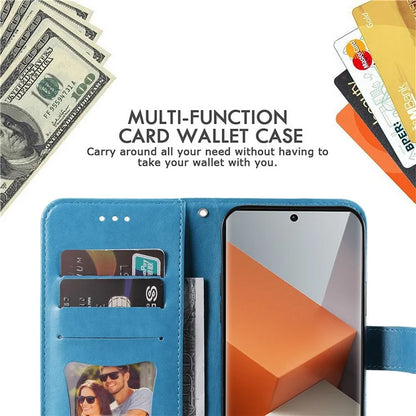 For Xiaomi Redmi Note 13 Pro+ 5G Case with Stand Blossoming Flower Leather Wallet Cover